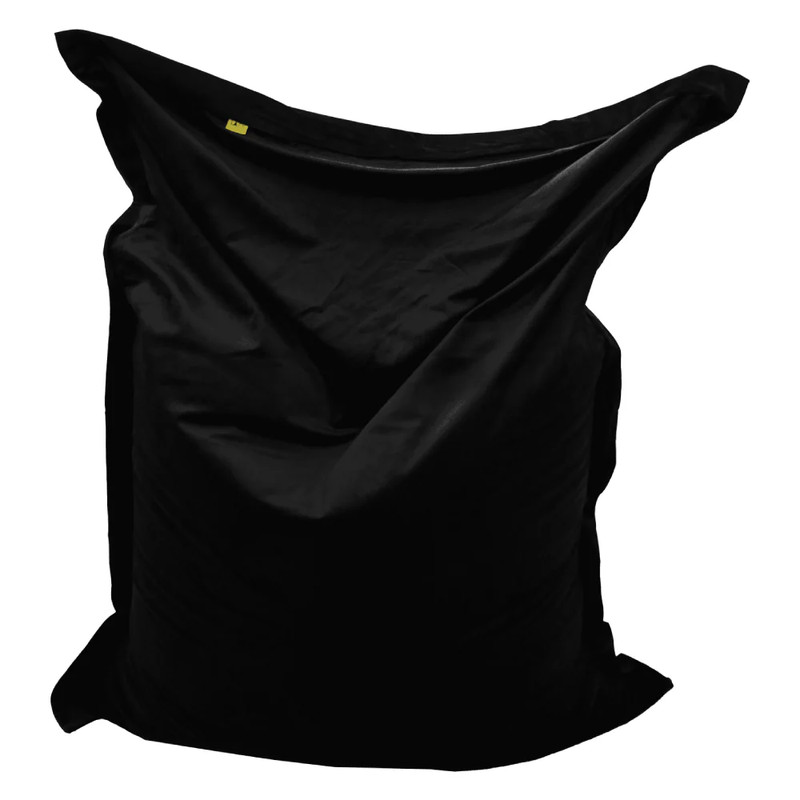 Lazy Panda Handmade Velvet Giant Bean Bags - Black - مقعد جلدي